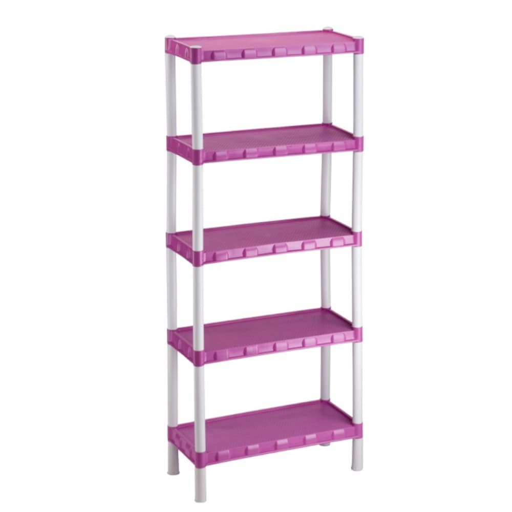 Estante De Brinquedos Rosa Com 5 Prateleiras Quarto Infantil