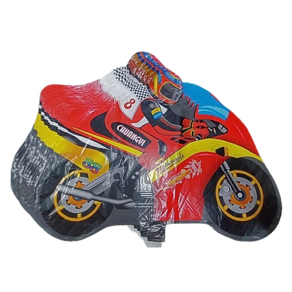 kit com 10 Balão metalizado personagem moto