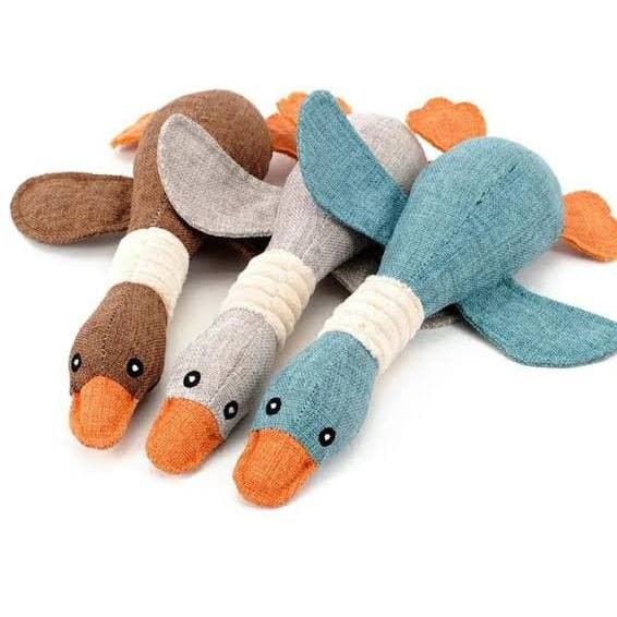 Cachorro Brinquedo Mordedor Cachorro Pet Bichinho de Pelúcia com Apito Pato Ganso