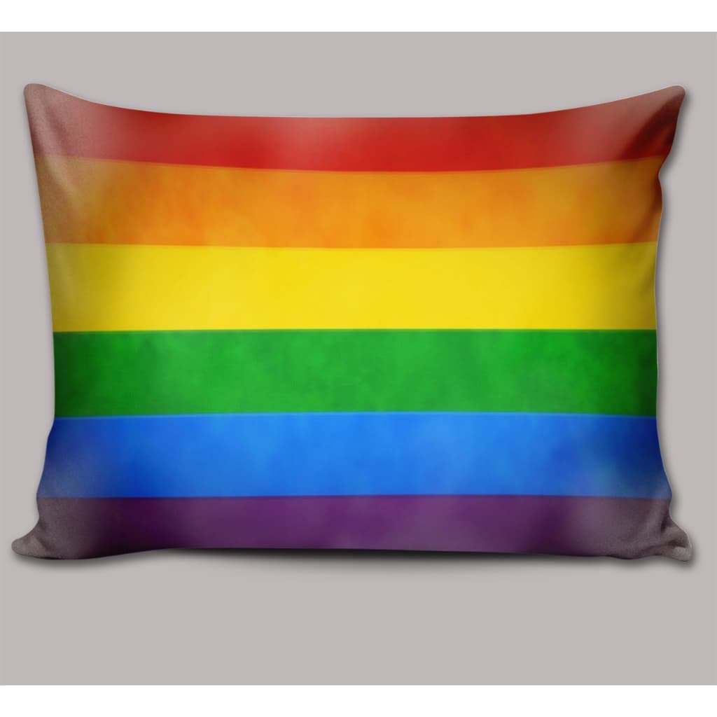 Almofada Arco-Íris Pride LGBT 27x37 Decoração Colorida Amor Diversidade