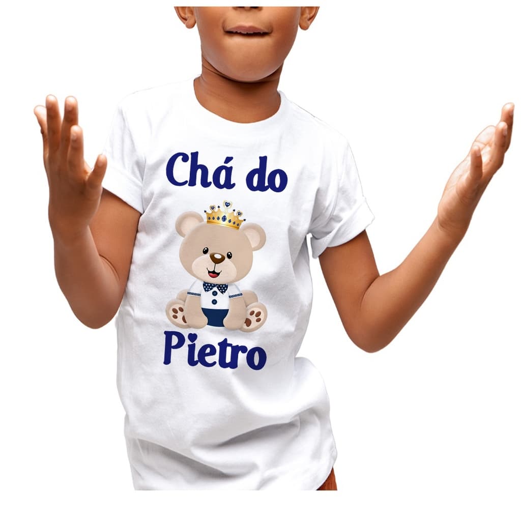 Camiseta Personalizada Chá de Bebê Aniversário Unissex Adulto Infantil Qualquer Tema