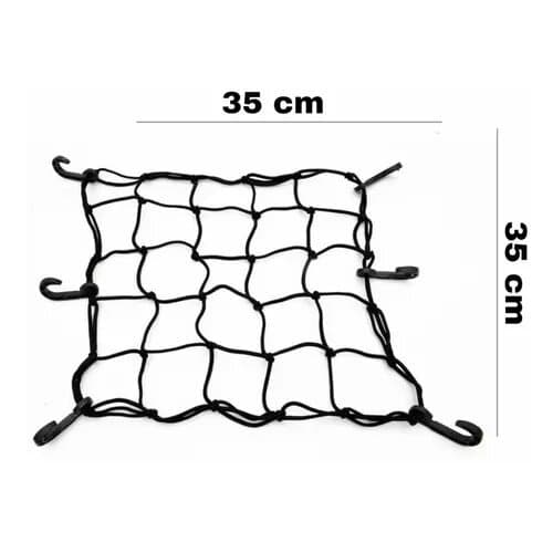 Redinha Elástica Aranha  Preta 35x35 para motos