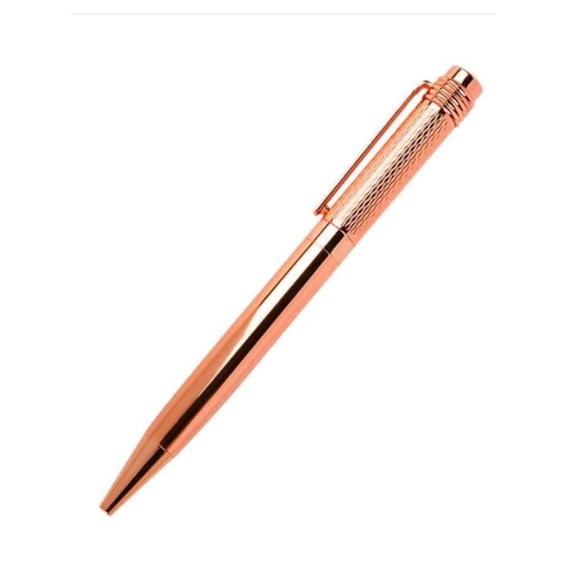 Caneta de Metal Social ROSE GOLD unissex de Luxo com estojo de acrílico