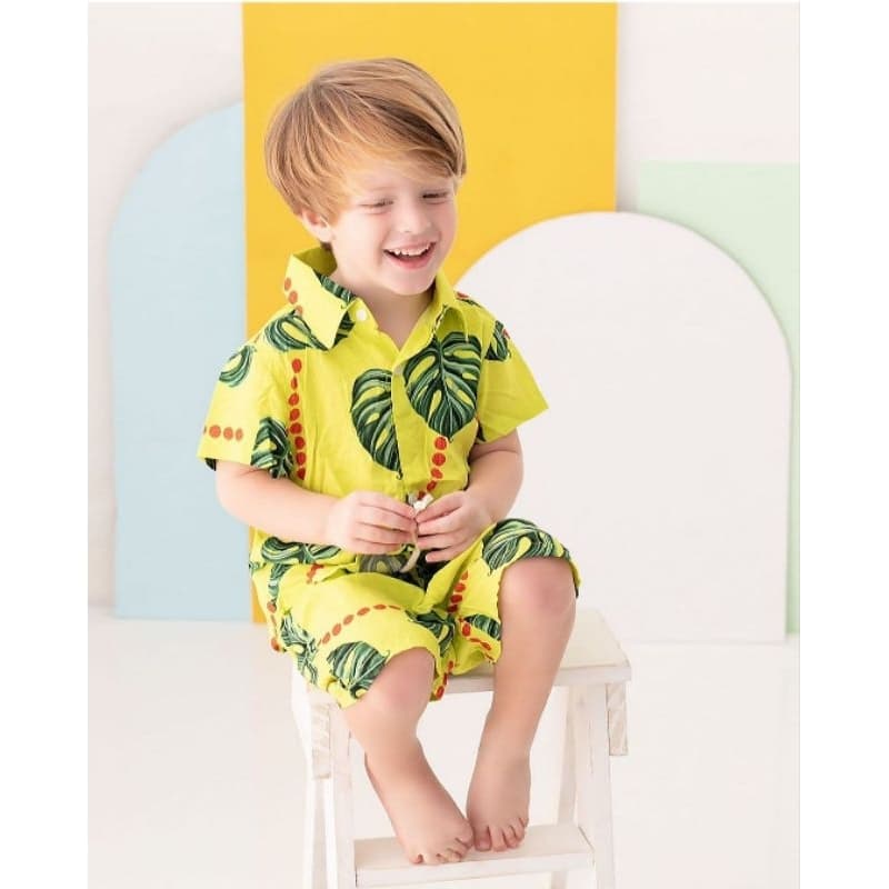 conjunto mauricinho menino infantil conjunto floral.