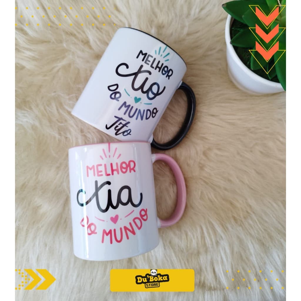 Caneca Personalizada Tio E Tia Com Nome