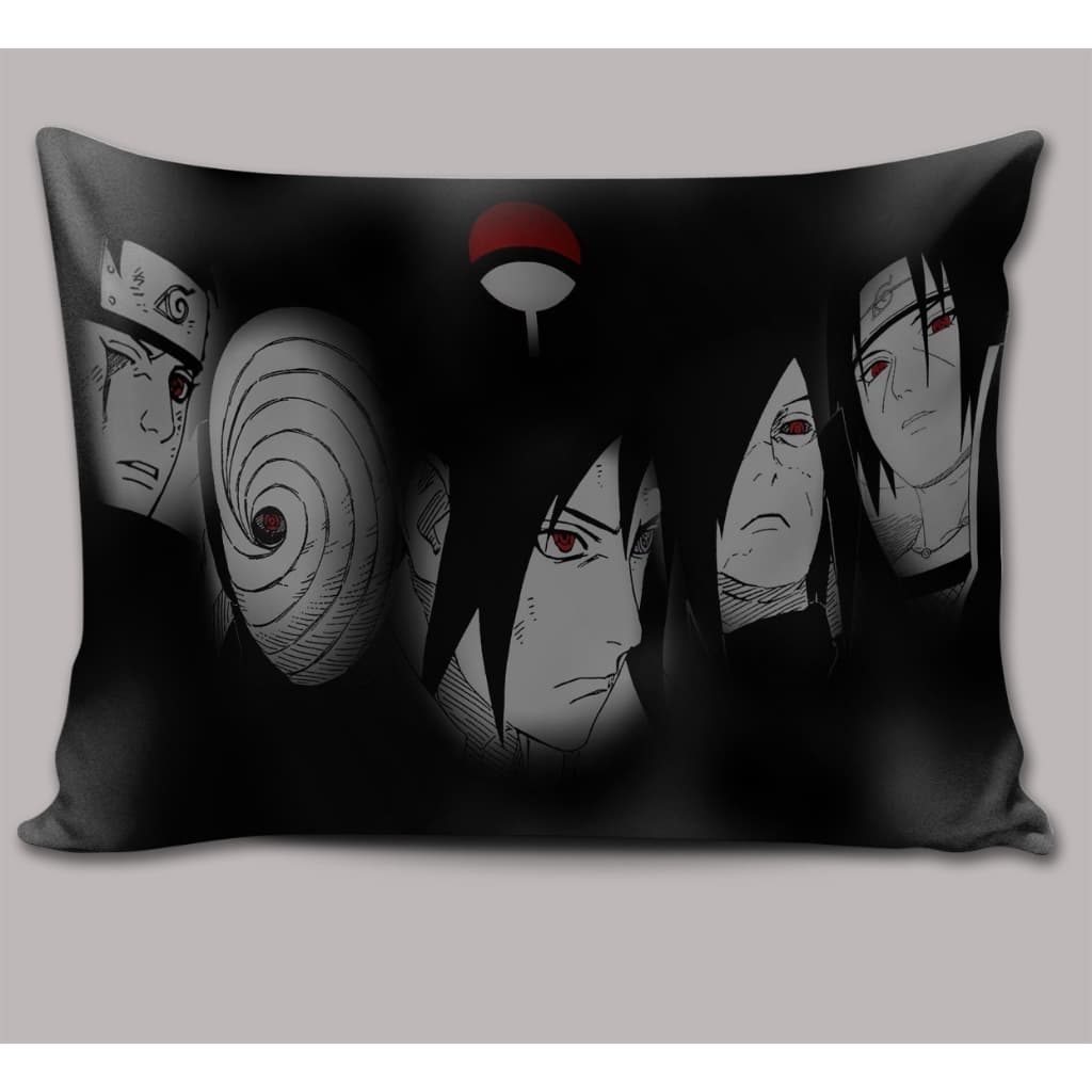 Almofada 27x37 Clã Uchiha Sasuke Itachi Obito Madara Shisui Naruto Anime Geek Otaku
