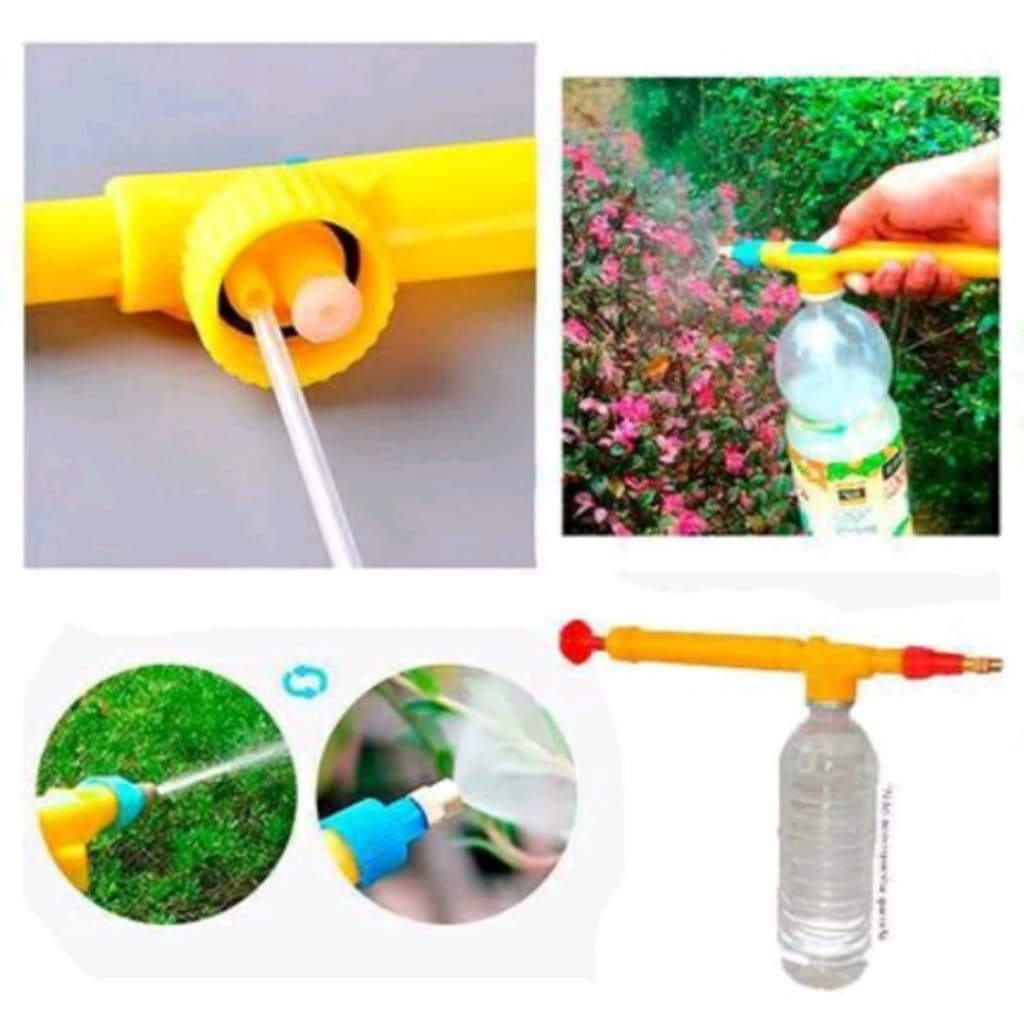 PULVERIZADOR BORRIFADOR DE PRESSÃO P/ GARRAFA PET JARDIM (Regador, Aplicador, Fácil de usar e resistente)