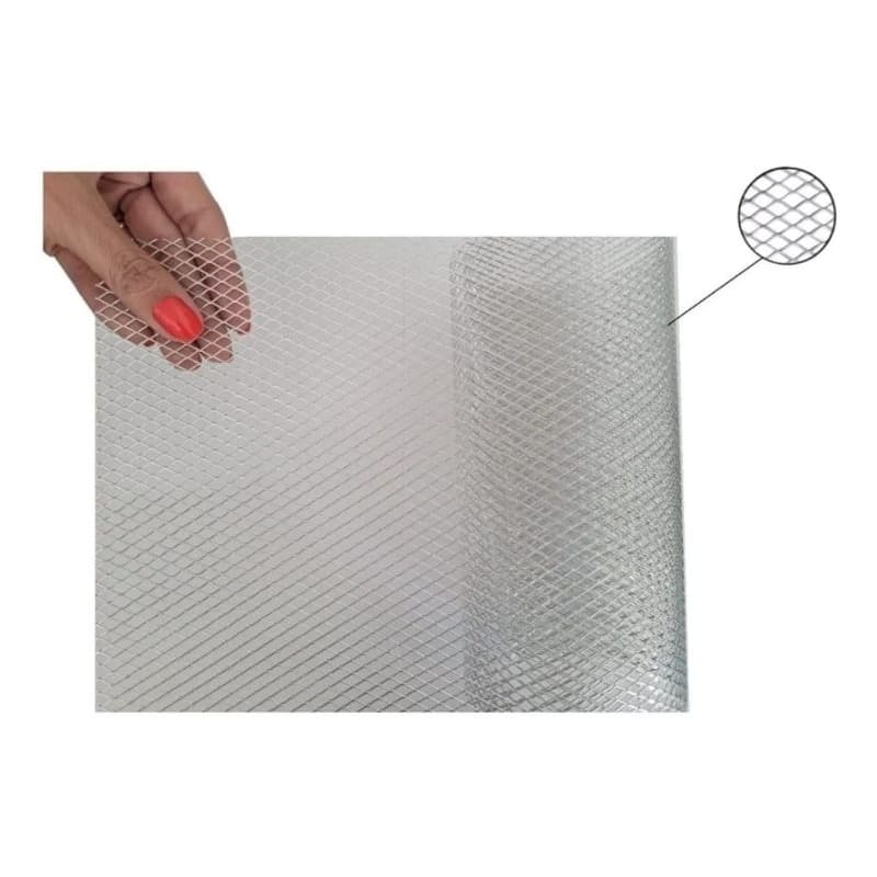 Tela Em Alumínio Expandido Grade 40cm X 100cm ou Ralos Anti Insetos