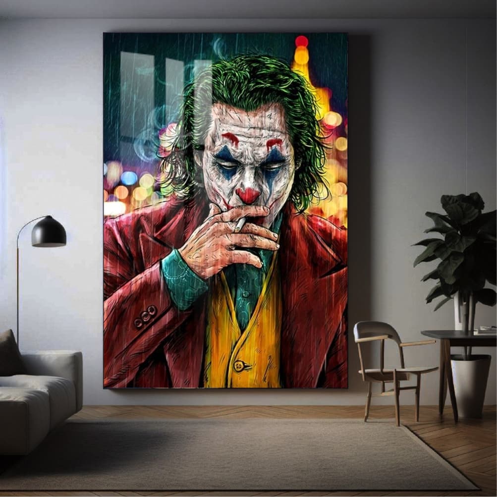 Quadro Decorativo - Grande - Coringa Abstrato Pop Arte Grafite - 1 Peça 60x40cm