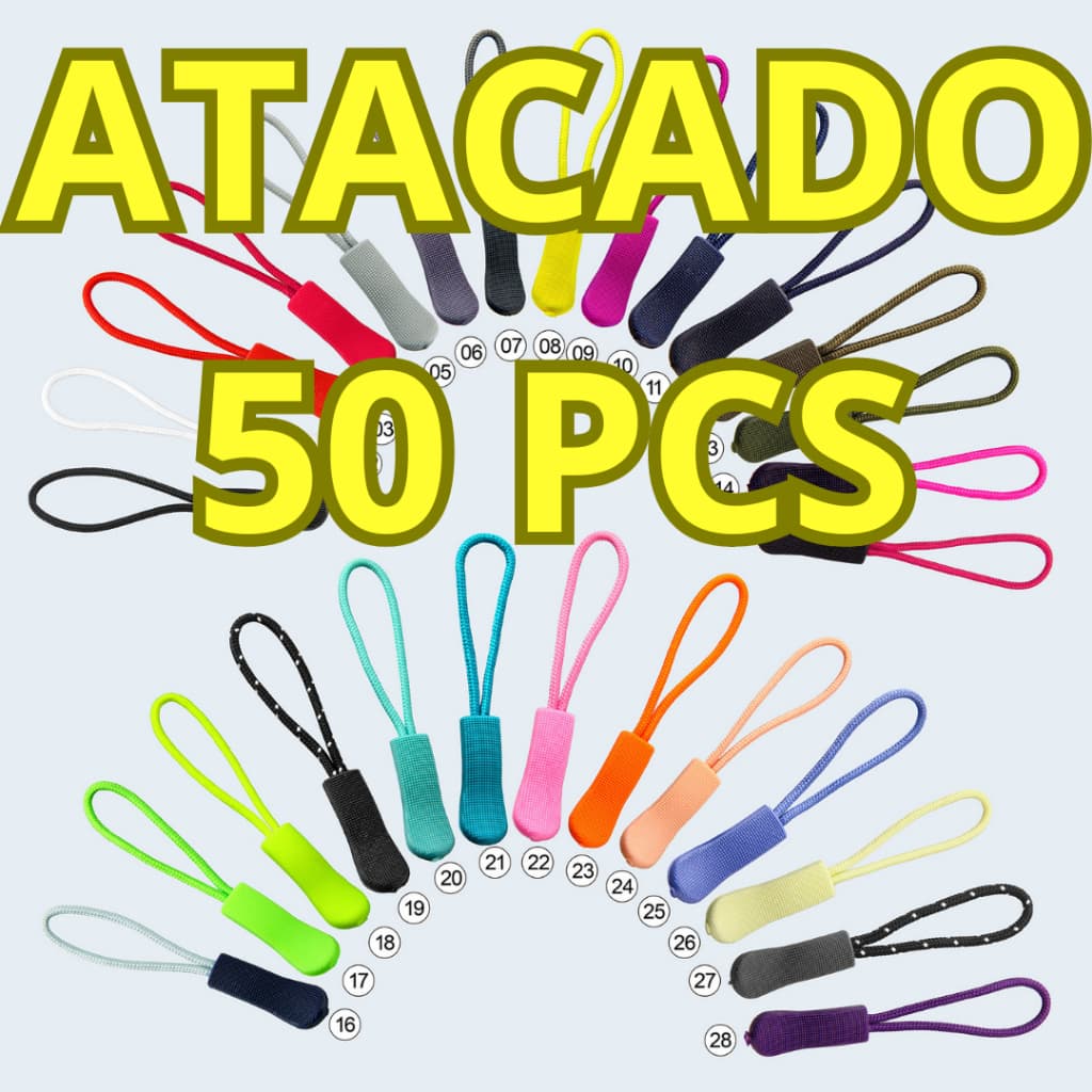 ATACADO 50 PCS puxador de ziper colorido clipe corda substituir fivela quebrada bolsa organizadora viagem mochila tático