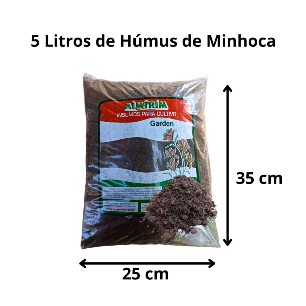 Húmus De Minhoca Adubo Orgânico 5 Litros