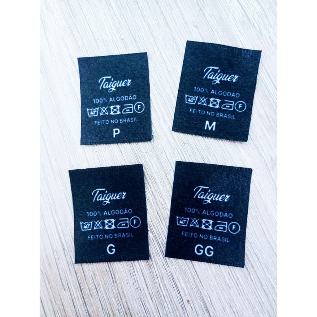 50 Etiquetas de Cetim 3x4 cm Personalizada - SELADAS *NÃO DESFIA*