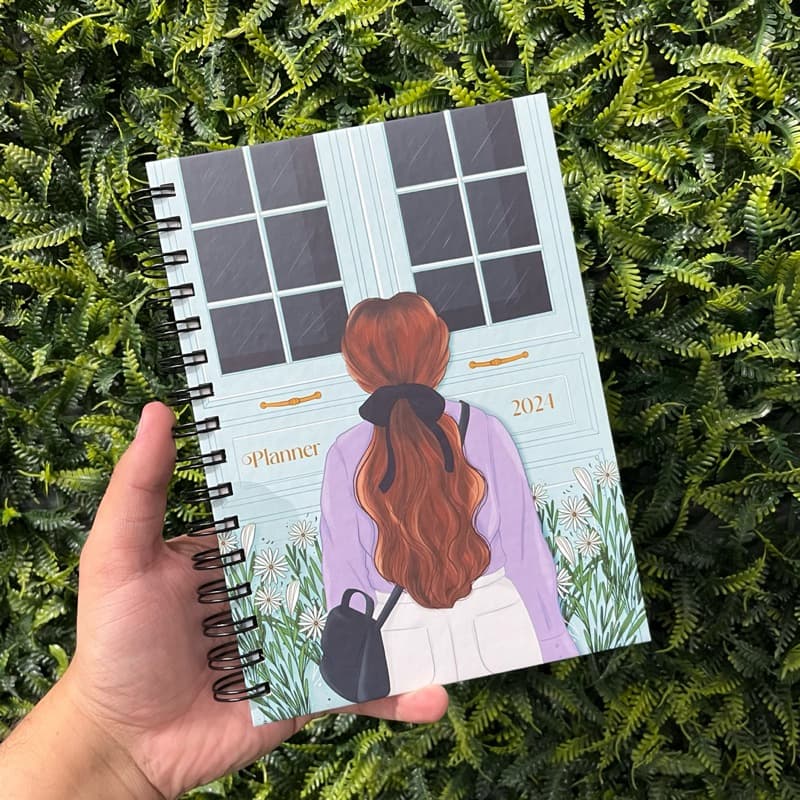 Planner 2026  Personalizado com Nome Super Meigo / Coleção Momentos A5 Capa Dura Luxo