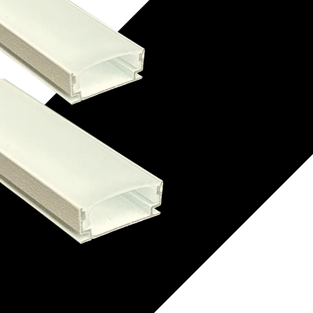 Kit Completo Perfil 17mm Sobrepor 2x1 metro + Fita Led 240 20w + Fonte Slim