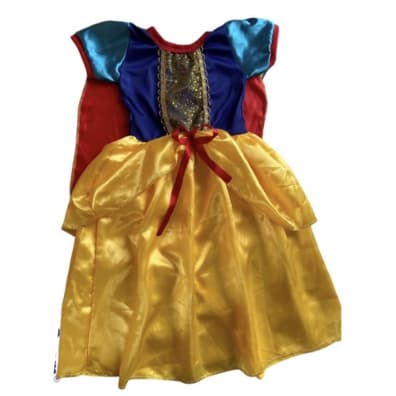 Vestido Infantil Fantasia Princesa Branca de Neve