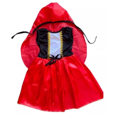 vestido infantil fantasia chapeuzinho vermelho
