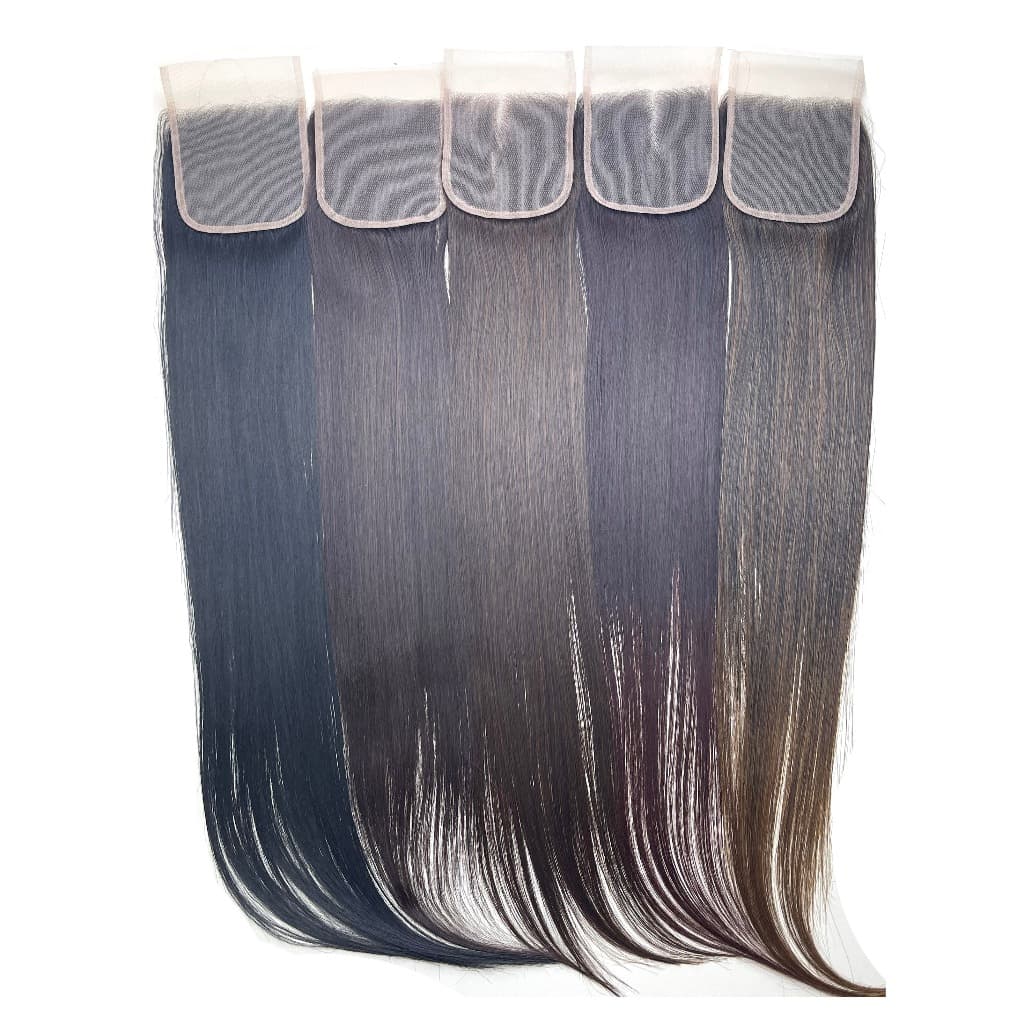 Top Lace Closure 10x10cm Cabelo Liso Fibra Sintética Premium para Perucas ou Franja