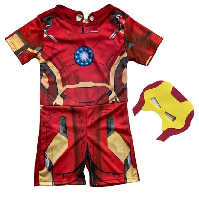 Roupa Infantil Fantasia Aniversário Homem De Ferro