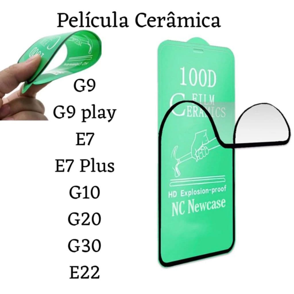 Película Cerâmica 3D Hidrogel Flexível Para Motorola Moto G9 / G9 Play / E7 / E7 Plus / G10 / G20 / G30 / E22