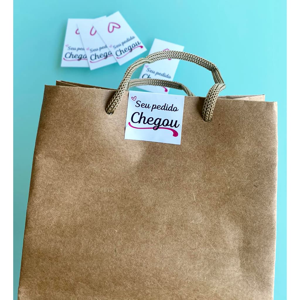 Lacre Etiqueta Adesiva para sacola 3x5cm 30 pçs