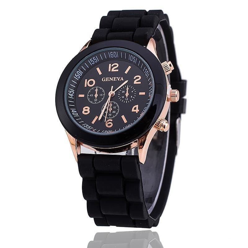 Relógio Quartzo Moda Silicone 2pc Relógios Unisexo Feminino