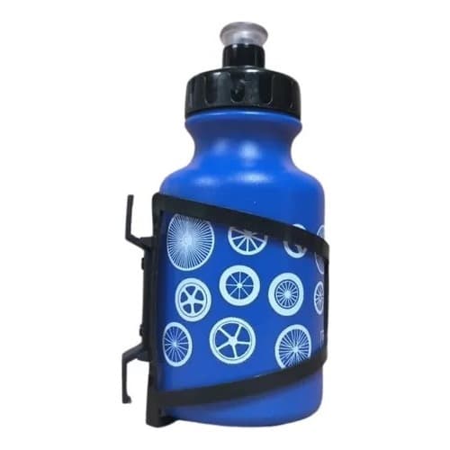 Garrafinha Bicicleta Infantil Colorida 300 Ml C/ Suporte