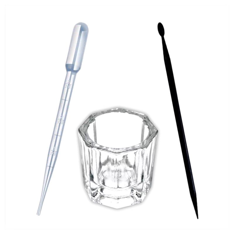 Kit Palito Aplicador De Henna + Pipeta + Dappen - Sobrancelhas