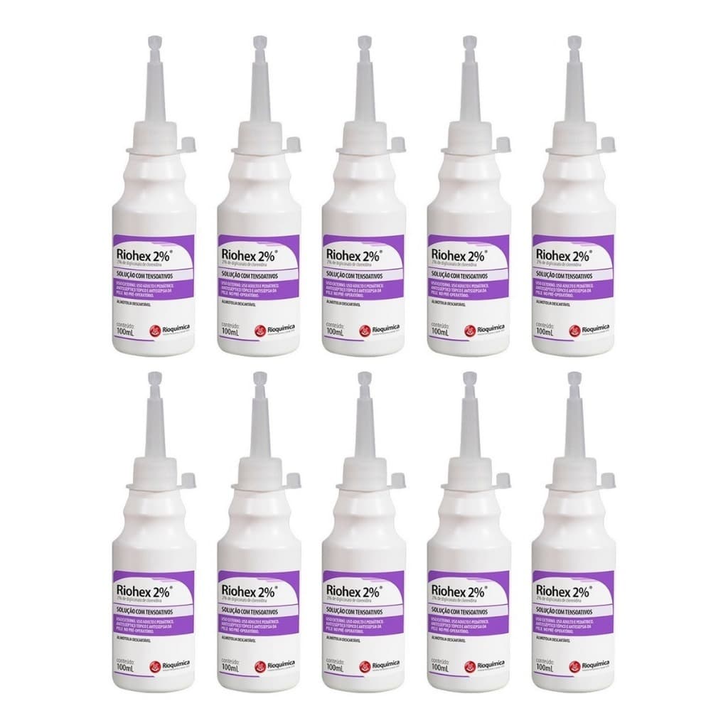 Kit C/10 Riohex 2% Degermante 100ml