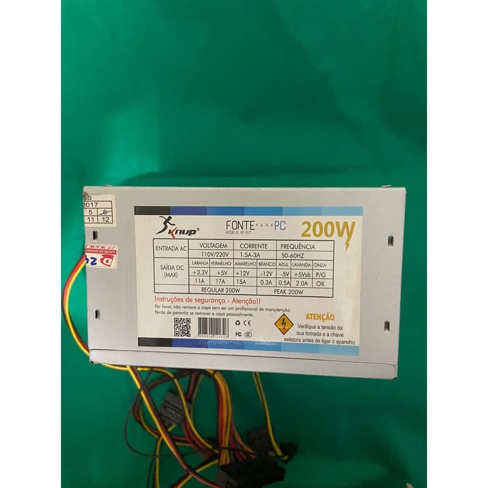 Fonte Knup ATX 200 W- Modelo KP 517