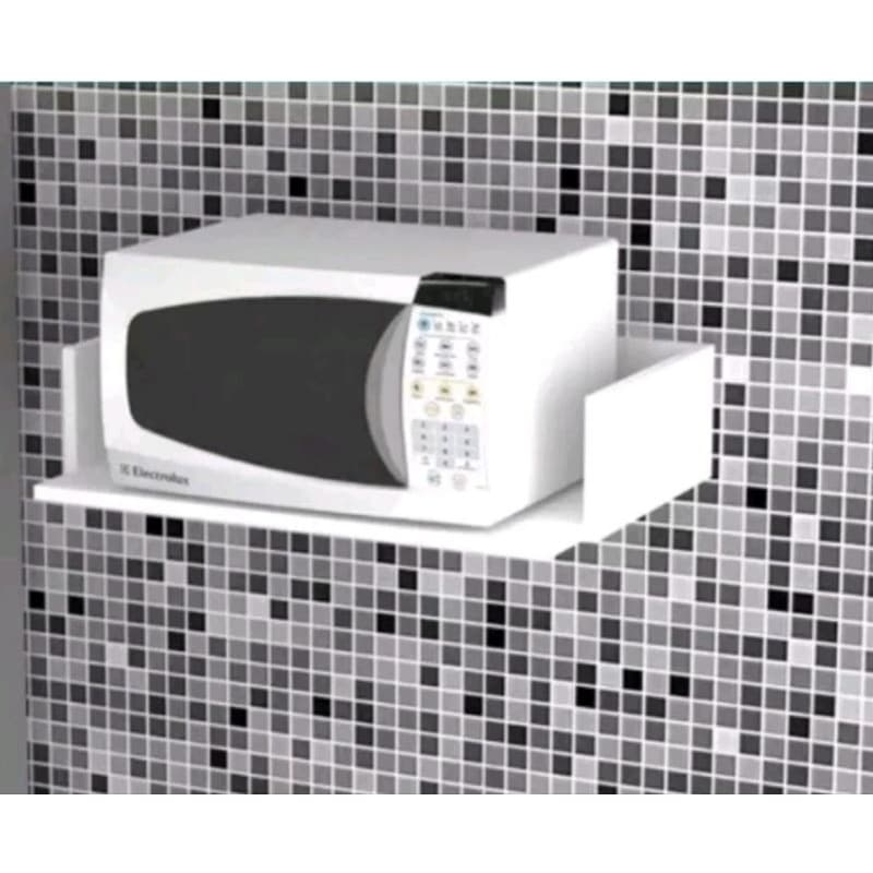 Suporte Prateleira  Nicho aéreo de micro-ondas branco até 10kilos MDF branco