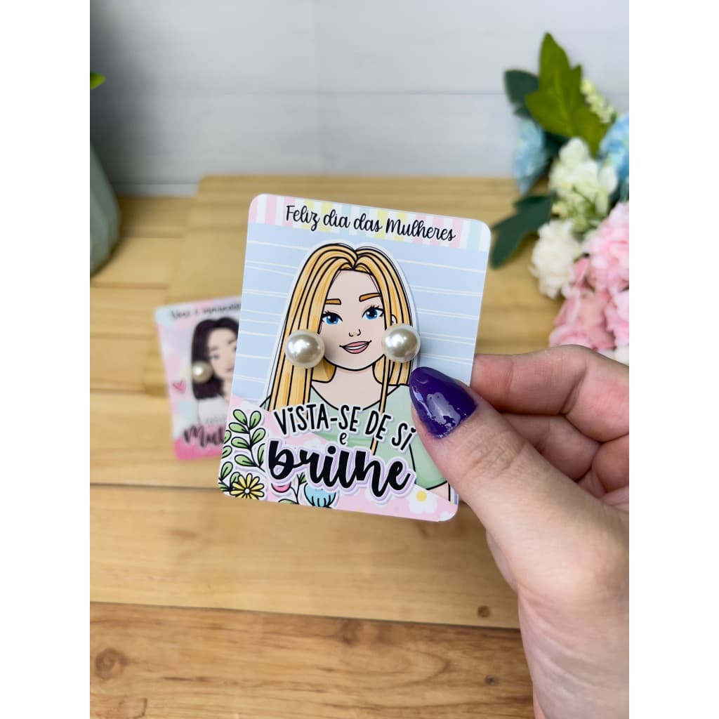50 unid Tag cartão para brinco cliente especial mulher especial dia da mulher-