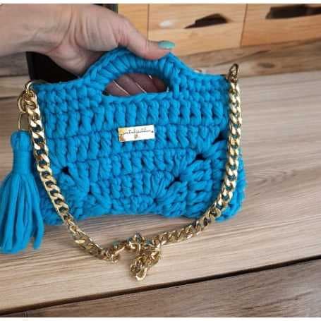 Bolsa de Crochê em Fio de Malha Premium