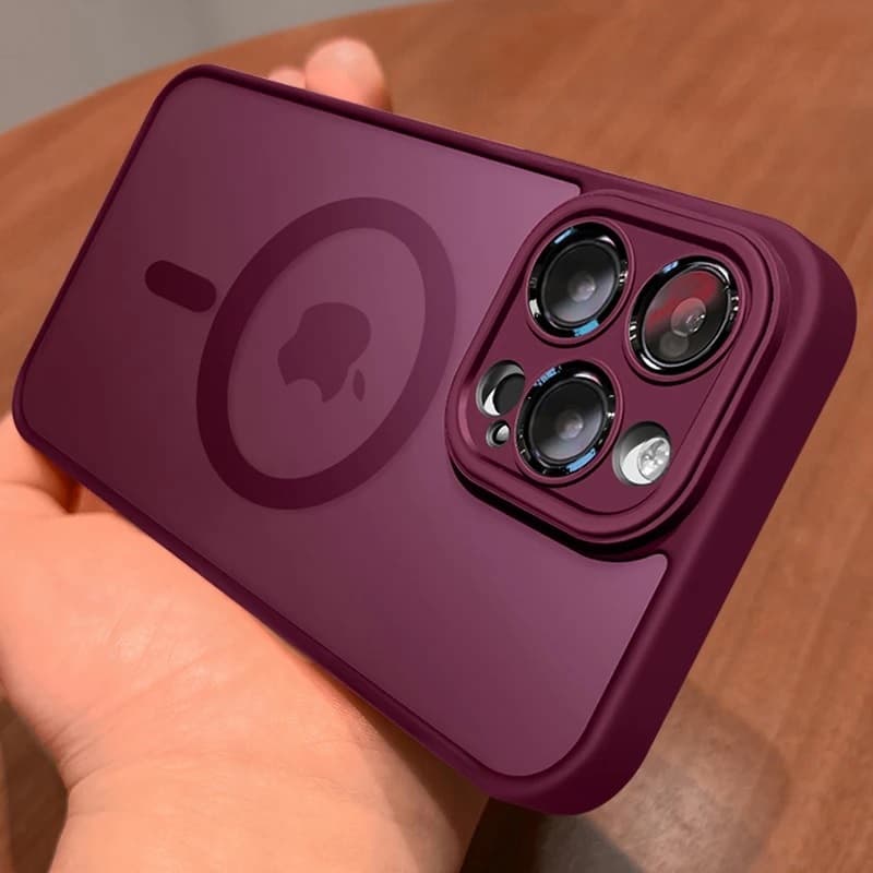 Case Capa Magnética MagSafe Fosca Translúcida Luxo com Proteção de Câmera