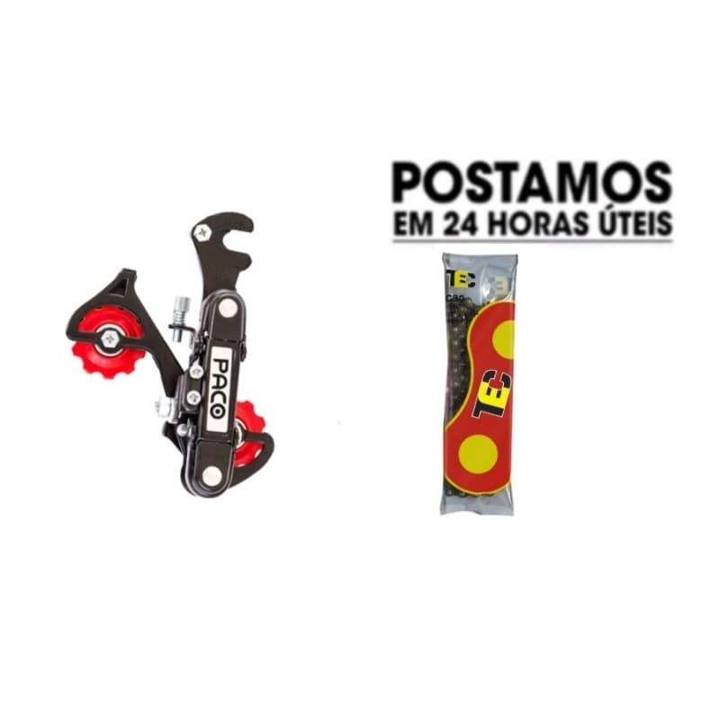 Cambio traseiro 67 Velocidade e corrente fina tec