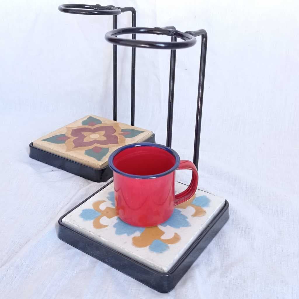 Mini mancebo  Ferro e ladrilho suporte individual dose única Café Suporte Coador decoração retrô cozinha copa menor preço