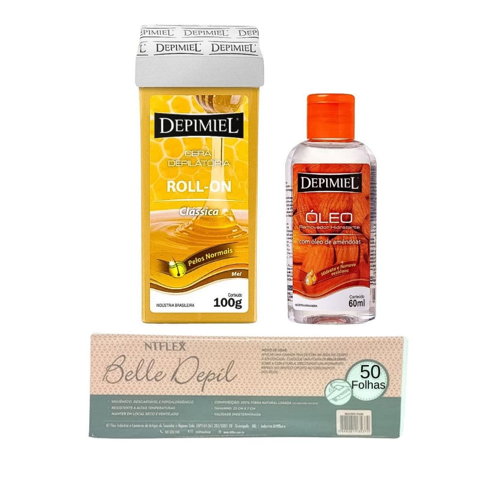 Cera Quente Depimiel 100g Roll On Folhas De Tnt Óleo Removedor De Cera N 18