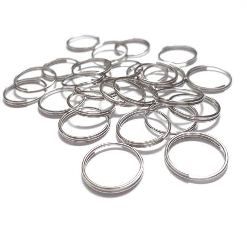 50 Argolas de Chaveiro Niquelado