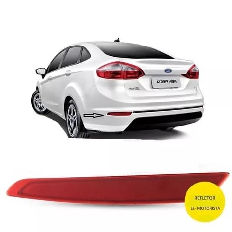 Refletor Parachoque Traseiro New Fiesta Sedan 2012 A 2019 LE