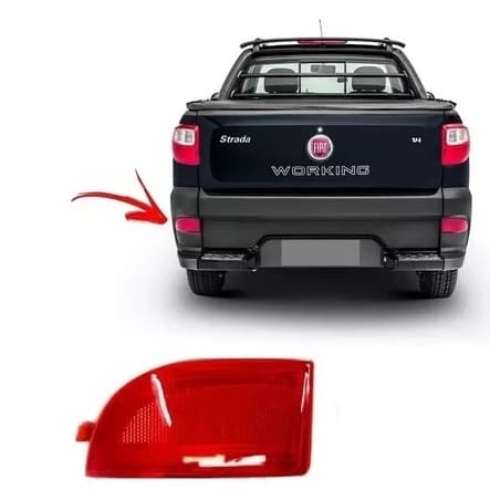 Refletor Parachoque Traseiro Fiat Strada 2012 A 2019 LE