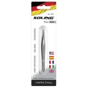 Pinça De Sobrancelha Soling Blister-Ponta Fina