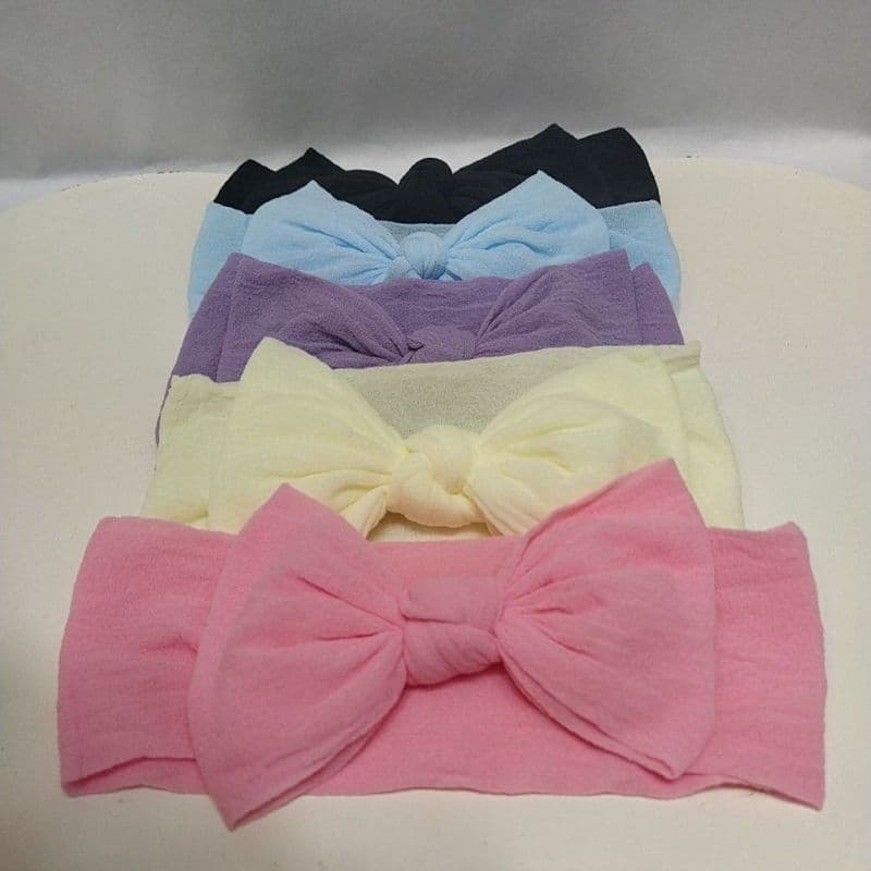 Turbante para bebê/faixinha meia de seda/Laço infantil