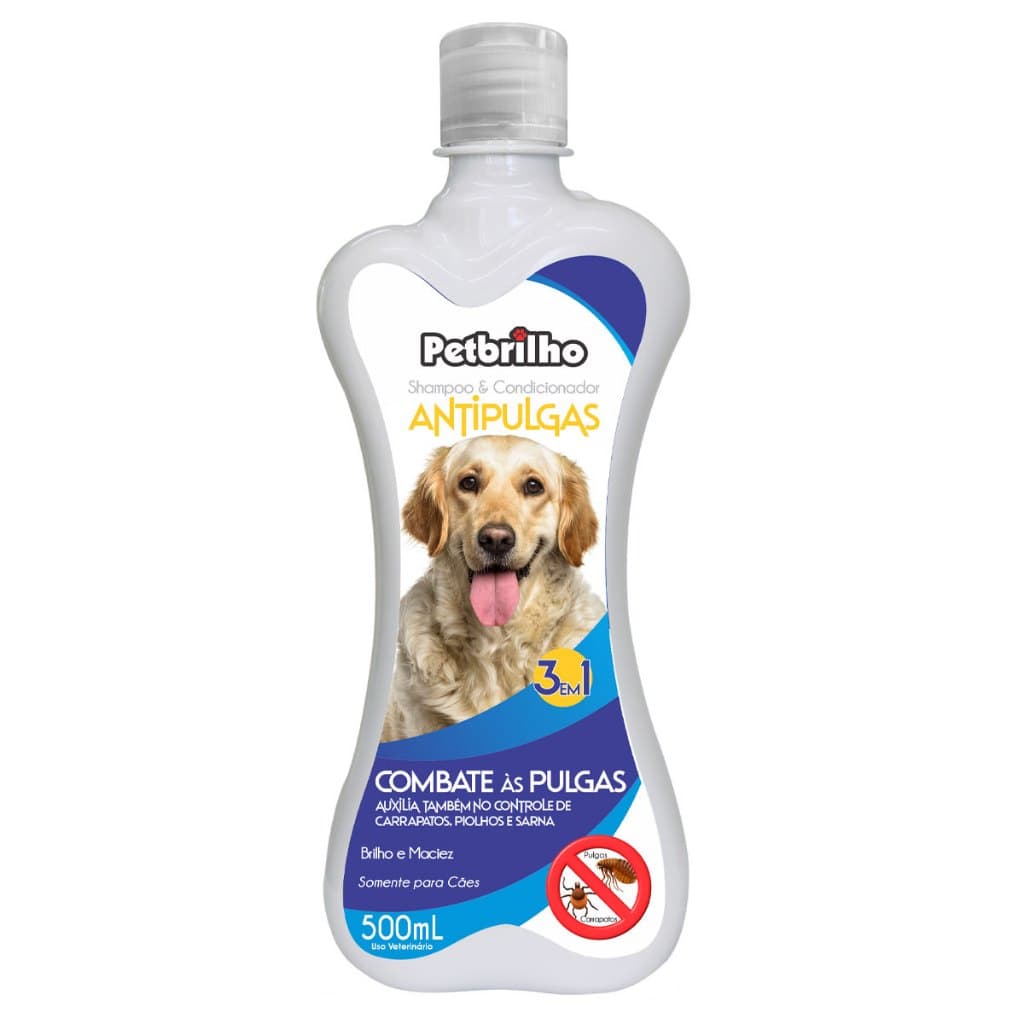 Shampoo Anti Pulgas 3 em 1 Pet Brilho 500mL