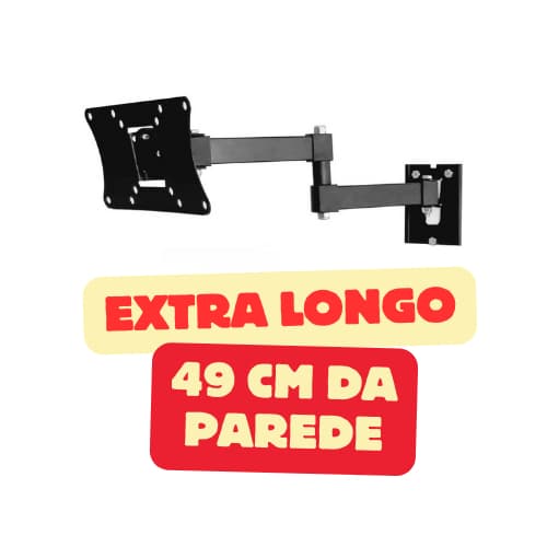 Suporte para Tv Longo até 32 polegadas - Suporte de TV que fica de lado