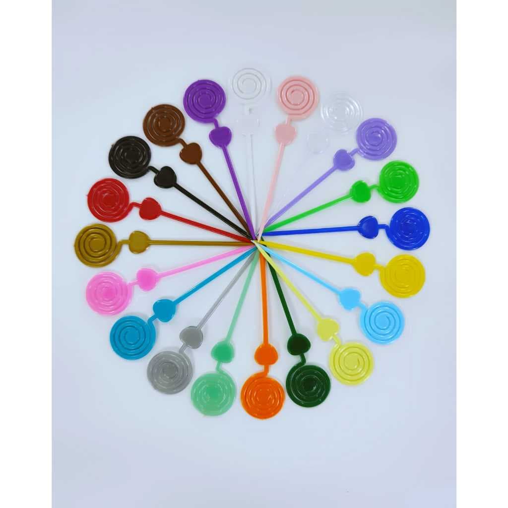 100 peças Espiral plástico porta recados 12 cm diversas cores lembrancinhas decoração ART MILLY