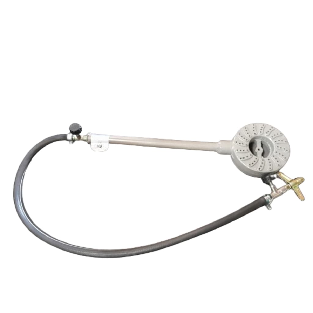 Queimador Alta Pressão Ferro Fundido 11 Cm Completo Registro Excelente para comida Chinesa