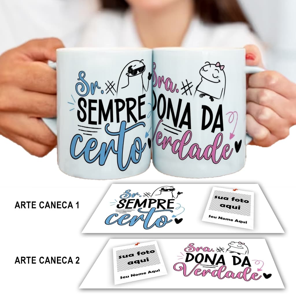 Kit Dia dos Namorados, conjunto duas canecas personalizadas