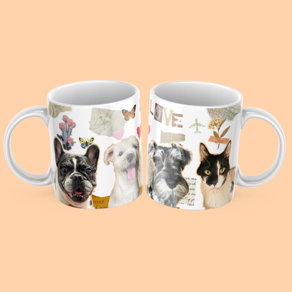 Caneca personalizada - Recortes de jornal - pet