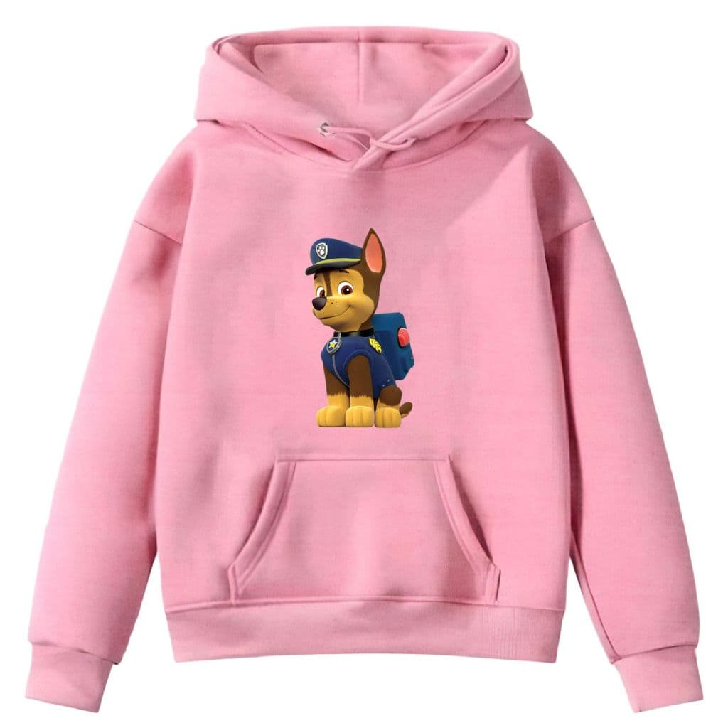 Moletom Kids Infantil Menino Menina Patru lha Canina Cachorro Policial Hoddie Liso Bolso Canguru Com Capuz
