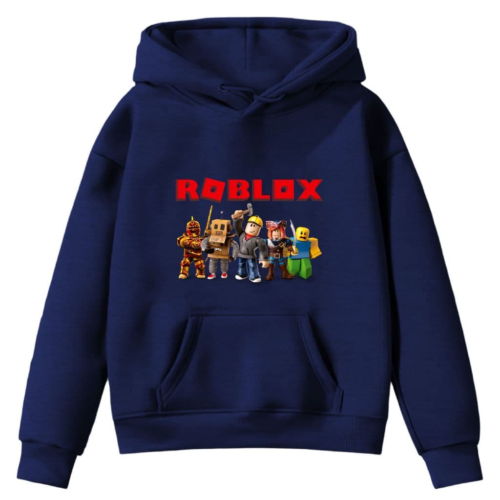 Moletom Kids Alta Qualidade Infantil Menino Menina Battle Royale Jogo Roblox Hoddie Bolso e  Capuz