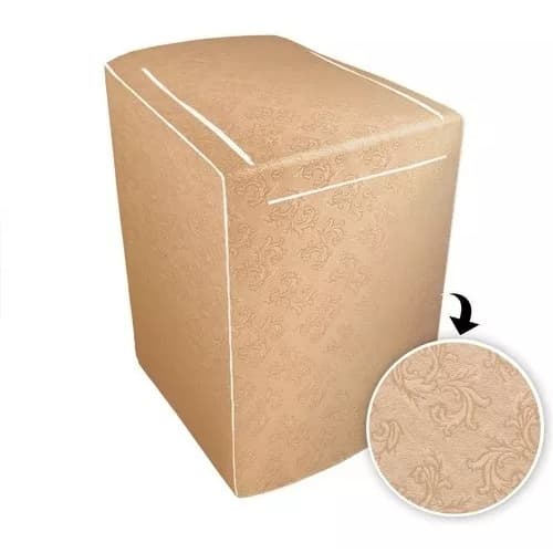 Capa Maquina De Lavar Eletrolux Brastemp 12kg 13kg 15kg 16kg Bege